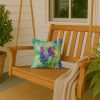 Texas Bluebonnets in Watercolor Throw Pillow Machine Washable, Indoor Outdoor Decorative Pillow for Couch, Bed or Patio, 14Hx14W