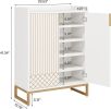 Modern Shoe Rack with Doors 5-Tier Organizing Closet for Home Decor Elegant Storage Solution for Footwear