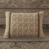 5 Piece Reversible Jacquard Bedspread Set Brown/Gold King