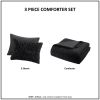 King/Cal King Ruched Fur Down Alternative Comforter Set