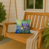 Tennessee Iris in Watercolor Throw Pillow Machine Washable, Indoor Outdoor Decorative Pillow for Couch, Bed or Patio, 14Hx14W