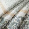 9 Piece Cotton Percale Comforter Set Aqua Cal King
