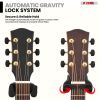 5Core Guitar Wall Mount Hanger Adjustable Display Wall Hook Holder Hard Wood Base