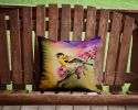 Goldfinch Throw Pillow Machine Washable, Indoor Outdoor Decorative Pillow for Couch, Bed or Patio, 14Hx14W