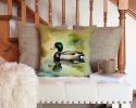Mallard Throw Pillow Machine Washable, Indoor Outdoor Decorative Pillow for Couch, Bed or Patio, 14Hx14W