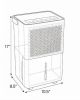 2000 Sq.Ft Smart Compressor Dehumidifier 32 Pint with Drain Hose Energy Efficient for Bedroom Home Air Humidity Control