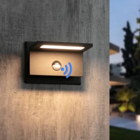 Inowel Wall Light Outdoor LED Wall Mount Lamp Modern Wall Mount Sconce Lantern Fixture For Porch Front Door 17341 (Option: Black)