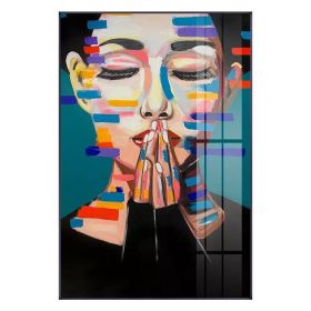 Professional 100%Hand Painted Oil Painting Artist Directly Supply High Quality Hand Painted Praying Woman On Canvas Wall Pictures (size: 100X150cm)