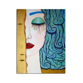 100% Hand Painted Oil Painting  Art Handmade Blue Hair Dancer For Wall Decor Canvas Paintings Pure Hand Painted Spanish Dancers Wall Pictures On Canva (size: 100X150cm)