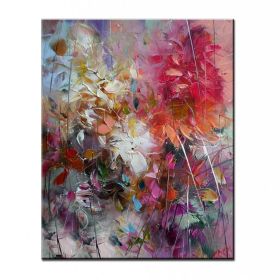 100% Hand Painted Abstract Oil Painting Wall Art Modern Colorful Flowers On Canvas Home Decoration For Living Room No Frame (size: 100X150cm)