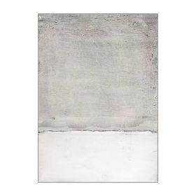Handmade Abstract Painting Canvas Art Large Wall Art Modern Room Decor Minimalist Painting White Color Harmonious Grey Art (size: 50X70cm)