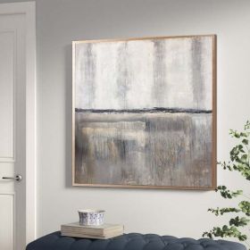 Large Oil Painting Abstract Silver Painting Oversize Art Wall Painting Simple Wall Art Minimalist Abstract Painting Office Decor (size: 70x70cm)