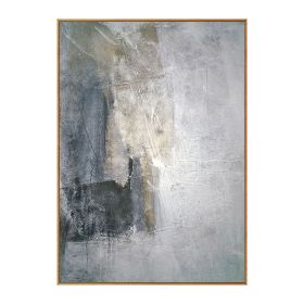 Hand-Painted Abstract Oil Painting Decorative Painting Simple Nordic Model Room Retro Gray Painting (size: 60X90cm)