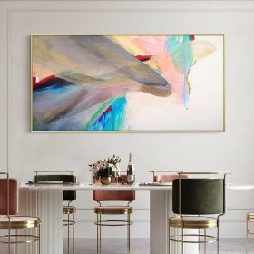 Large Brightly Colored Painting Adorns The Living Room Modern Decorative Pictures Home Good Canvas Wall Art Painting No Framed (size: 150X220cm)
