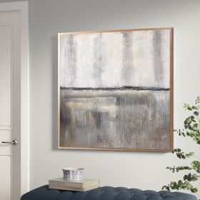Large Oil Painting Abstract Silver Painting Oversize Art Wall Painting Simple Wall Art Minimalist Abstract Painting Office Decor (size: 120x120cm)