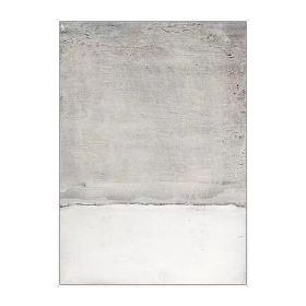 Handmade Abstract Painting Canvas Art Large Wall Art Modern Room Decor Minimalist Painting White Color Harmonious Grey Art (size: 150X220cm)