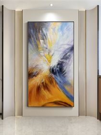 Gold Foil Picture Art Hand Painted Modern Abstract Oil Painting Canvas Wall Art Living Room Home Decor Painting (size: 150X220cm)