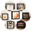 16pcs Wooden Shadow Box Picture Frame Set | 5X5Inch Square Shape, Suitable for Photos, Weddings, Floral Arrangements