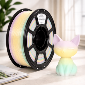 PETG filament, rainbow filament, 1.75mm filament, 3D printer filament, multicolor filament, gradient filament, PETG 1kg, glossy filament (Color: Rainbow 5)