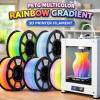 PETG filament, rainbow filament, 1.75mm filament, 3D printer filament, multicolor filament, gradient filament, PETG 1kg, glossy filament