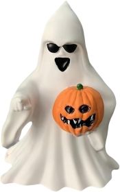 Halloween Ghost Figurine - Spooky Resin Ghost Statue, Funny Cute Ghost Ornaments for Halloween Decorations, Porch and Indoor Home Office Desk Decor (Color: Ghost With Pumpkin)