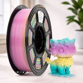PETG filament, rainbow filament, 1.75mm filament, 3D printer filament, multicolor filament, gradient filament, PETG 1kg, glossy filament (Color: Rainbow6)