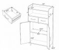 Freestanding Bathroom Storage Cabinet with 2 Drawers And 2 Doors Floor Cabinet for Bathrooms