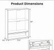 Fluted Hidden Shoe Cabinet with 2 Flip Drawers Open Storage for Home Organization Furniture