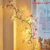 Enchanted Lights with Remote, 18 Branches 144 LEDs Lighted Willow Swag for Wall Decor, Indoor Artificial Plug in Fairy Lights for Bedroom, Living Room