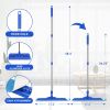 17.5" Professional Microfiber Floor Cleaning Mop, Flat Mop with Stainless Steel Handle, 2 Reusable Washable Pads, Wet and Dust Mopping for Hardwood