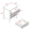 White Bed Side Table with 3 Drawers 19" W, Bedroom Nightstand 24" H,Vintage Modern Night Stand,Living Room Fluted End Bedside Tables
