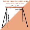 Metal Swing Stand Swing Sets for Backyard,Powder Coated Swing Frame of Swing Set with Extra Side Bars