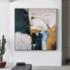 100% Handpainted Best Art white blue yellow Abstract Oil Painting Canvas Handmade Painting Home Decor Oil Painting Artwork