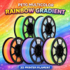 PETG filament, rainbow filament, 1.75mm filament, 3D printer filament, multicolor filament, gradient filament, PETG 1kg, glossy filament