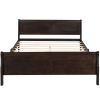 Full Size Wood Platform Bed with Headboard and Wooden Slat Support