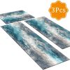 Three-piece kitchen rug set, non-slip and washable, abstract pattern kitchen hallway rug, soft and comfortable, suitable for sinks, floors, entrances