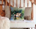 Mallard Throw Pillow Machine Washable, Indoor Outdoor Decorative Pillow for Couch, Bed or Patio, 14Hx14W