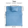 4pcs ultra-soft 85g sheet and pillowcase set, soft solid color, machine washable, suitable for all seasons, Christmas comfortable bedding set